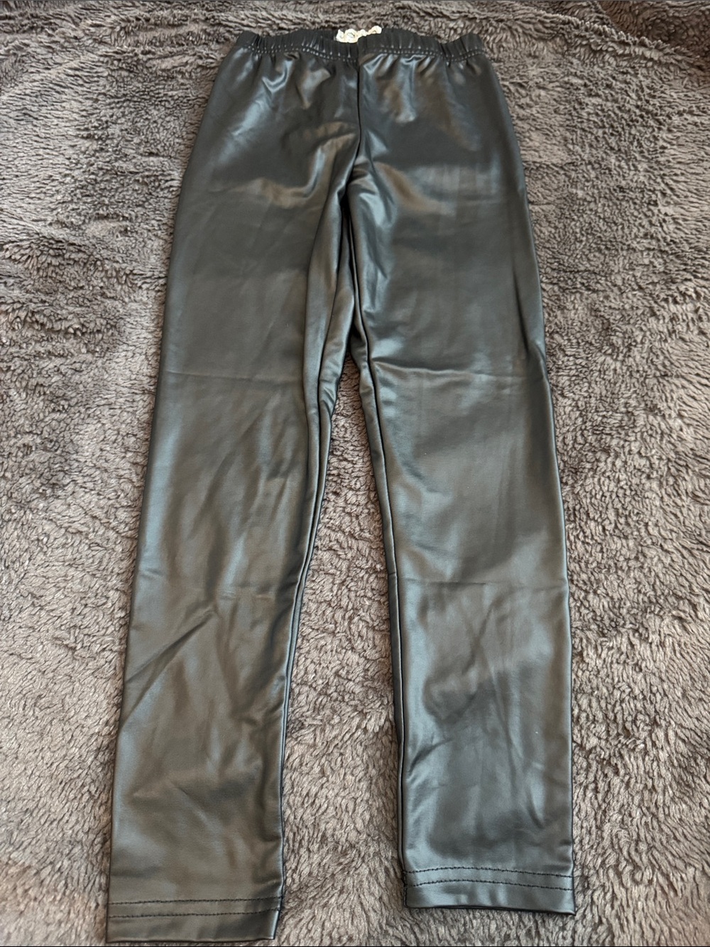 btween Black Faux Leather Leggings